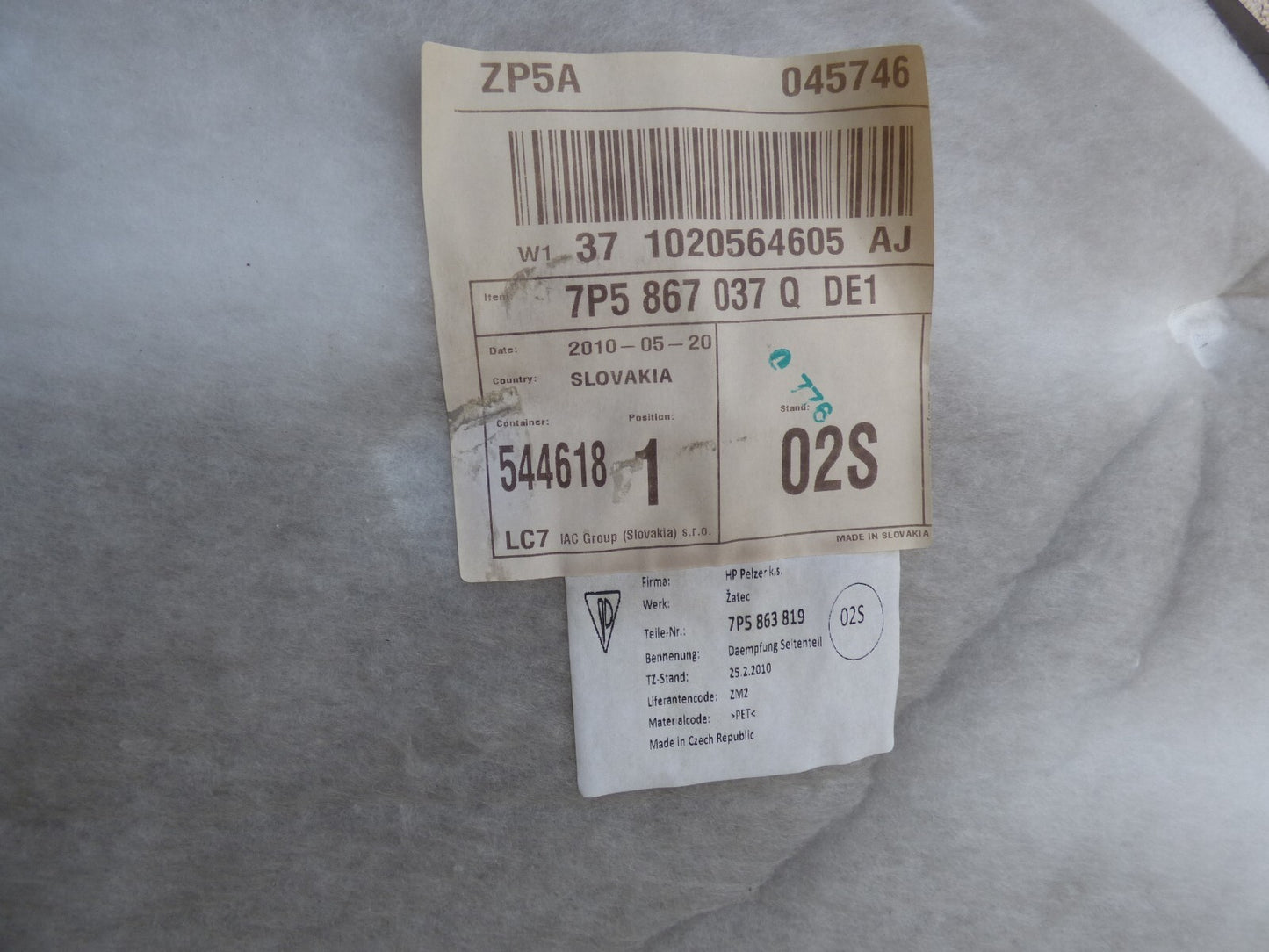 Porsche Cayenne 92A hinten links Kofferraum 7P5867037Q Brau ORIGINAL gebraucht - Seitenverkleidung