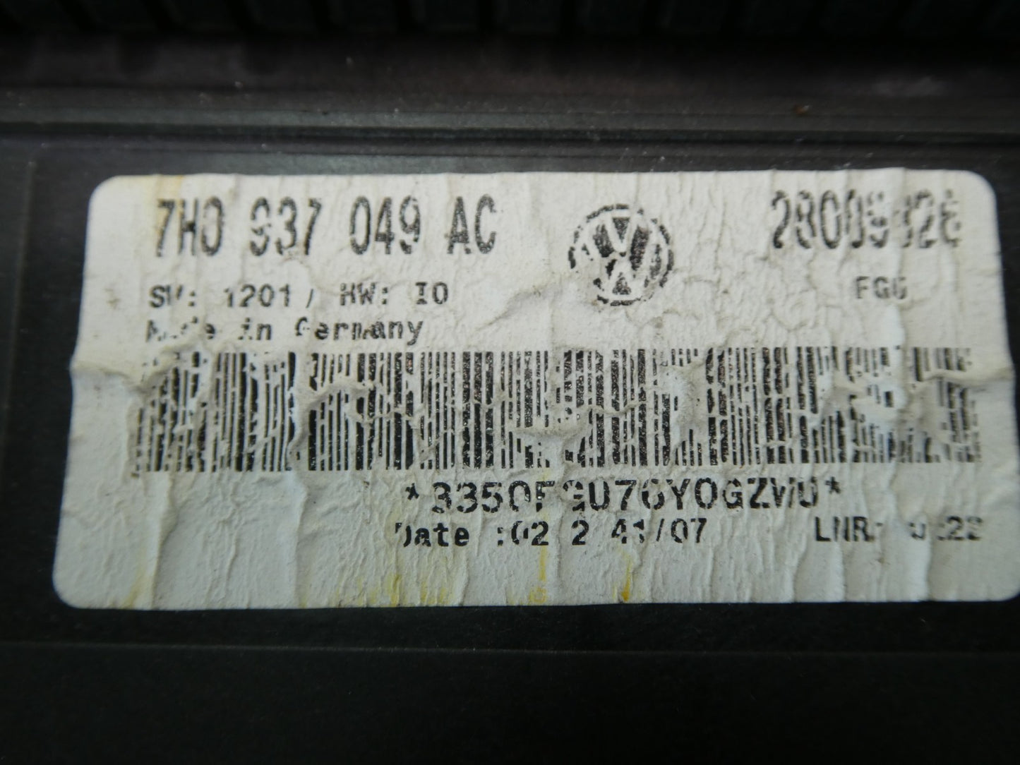 VW T5 2003-16 BCM Bordnetzsteuergerät Komfortsteuergerät 7H0937049AC ORIGINAL gebraucht - Transporter