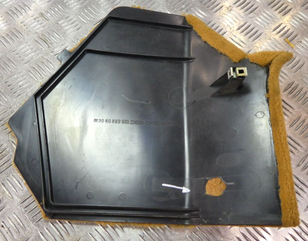 Mercedes C126 W126 Coupe SEC Verkleidung Fussraum rechts Beige ORIGINAL gebraucht - 1266880806