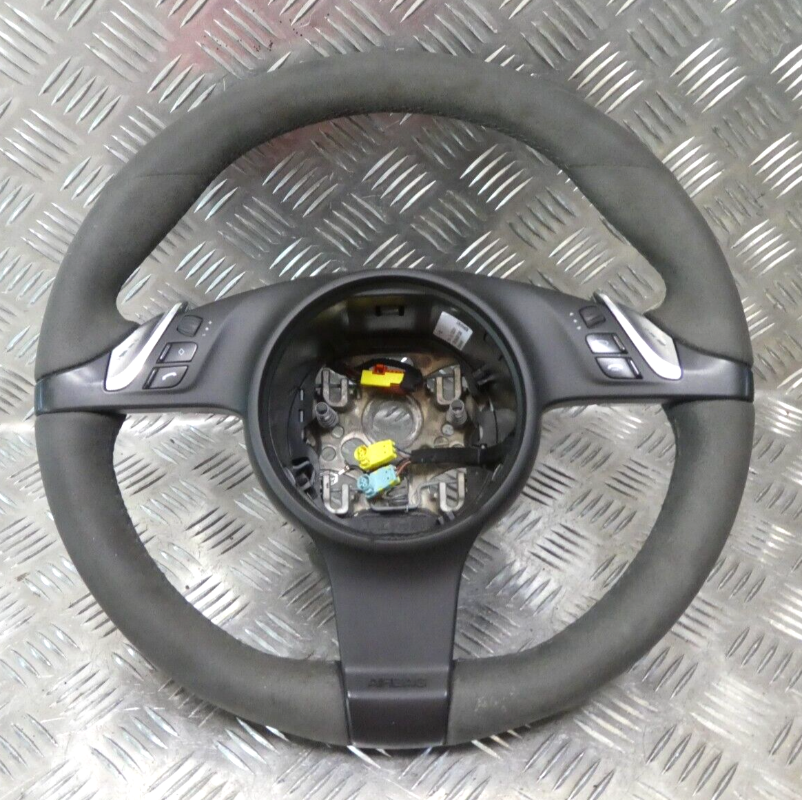 Porsche 970 Multifuntion AirBag Lenkrad Alcantara leaderlenkrad grau ORIGINAL gebraucht - Panamera