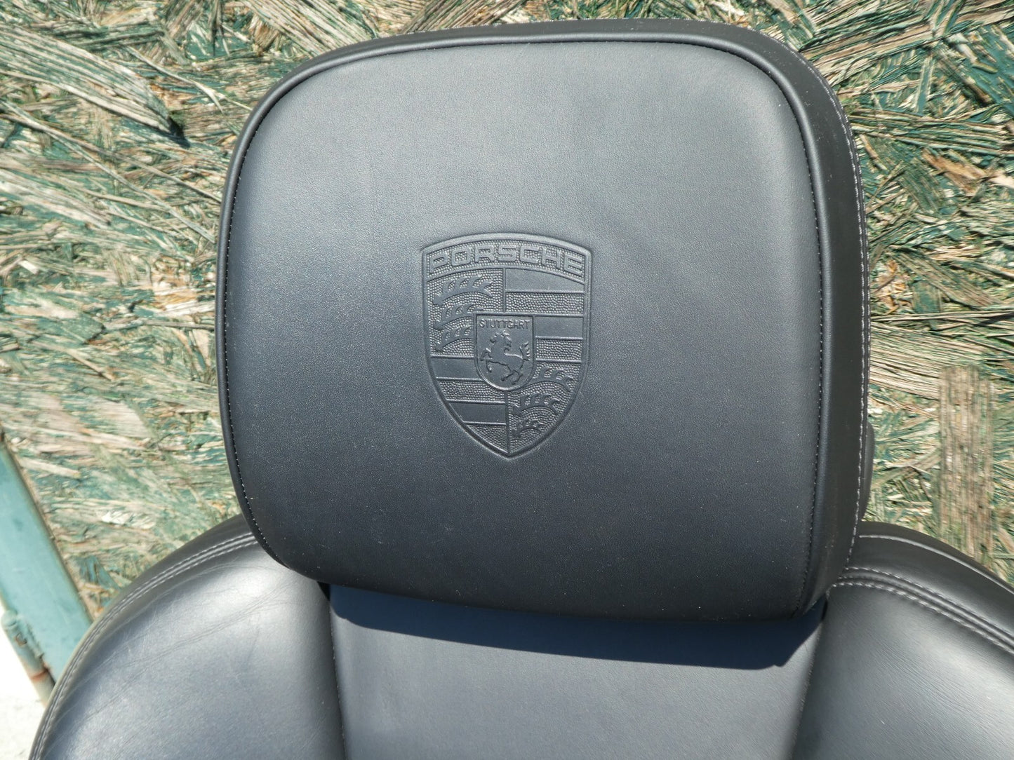Porsche Macan 95B Schwarz Leder Sitze Vorne Links Verstellbarer Sitz ORIGINAL gebraucht - Elektrisch