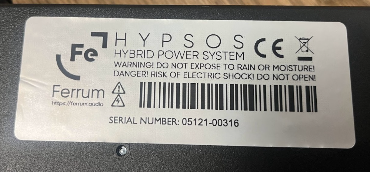 Ferrum Audio Ferrum HYPSOS Hybrid – Top-Zustand ORIGINAL gebraucht - Netzteil