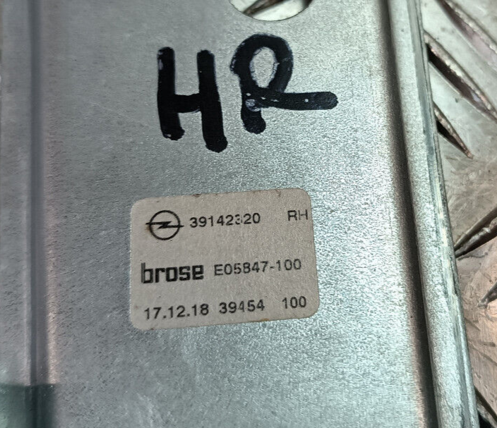 OPEL ASTRA K 1.4 2019 Schrägheck Fensterheber Hinten Rechts ORIGINAL gebraucht - 39142320