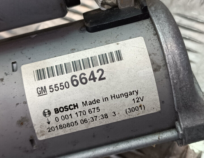 OPEL ASTRA K 1.0 TURBO 12V Original Anlasser GM 0001170675 gebraucht - 55506642