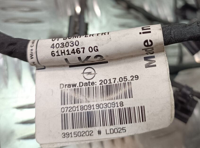 OPEL ASTRA K 1.4 Turbo 2019 Kabelbaum PDC Sensor set 13222779 ORIGINAL gebraucht - 39150202