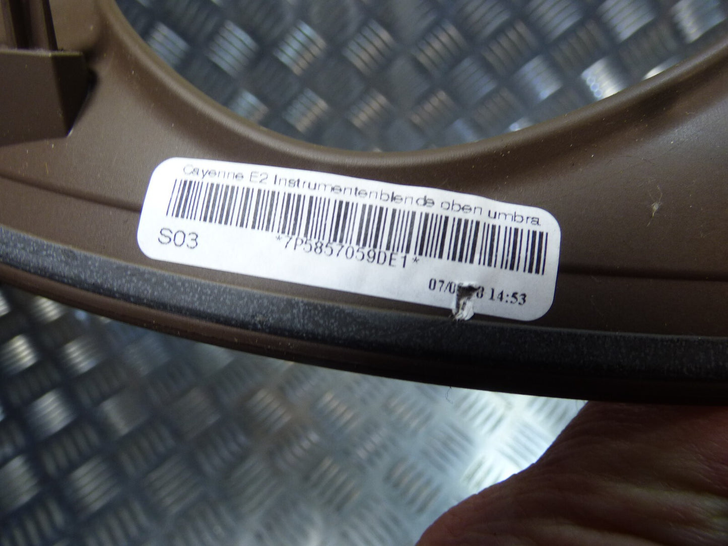 Porsche Cayenne 92A Tachoblende oben 7P5857059 DE1 UMBRA ORIGINAL gebraucht - Instrumentenblende