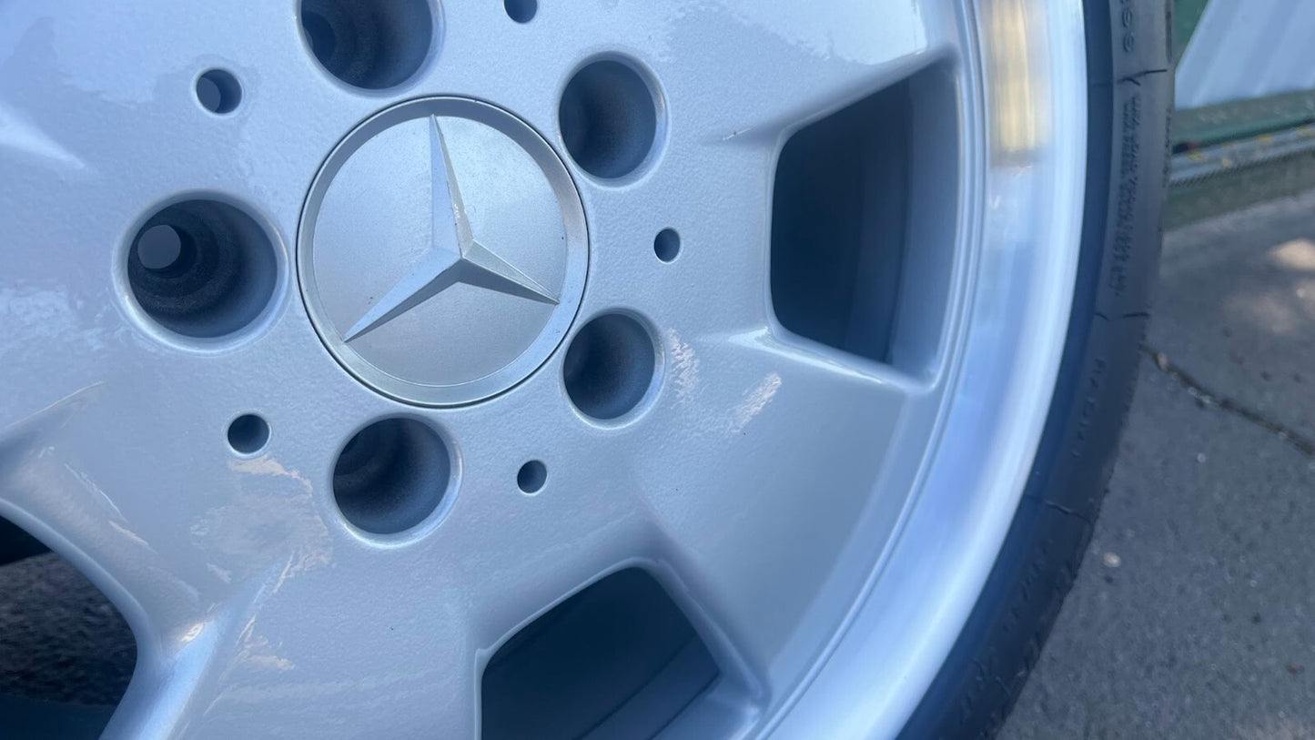 4 x ORIGINAL MERCEDES-BENZ SL R129 ALBALI ALUFELGEN mit Sommereifen gebraucht - 1294011202
