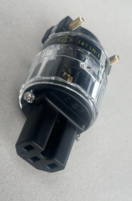 FI-11-N1 (R) Kaltgerätestecker Kaltgerätebuchse IEC C14 ORIGINAL gebraucht - FURUTECH