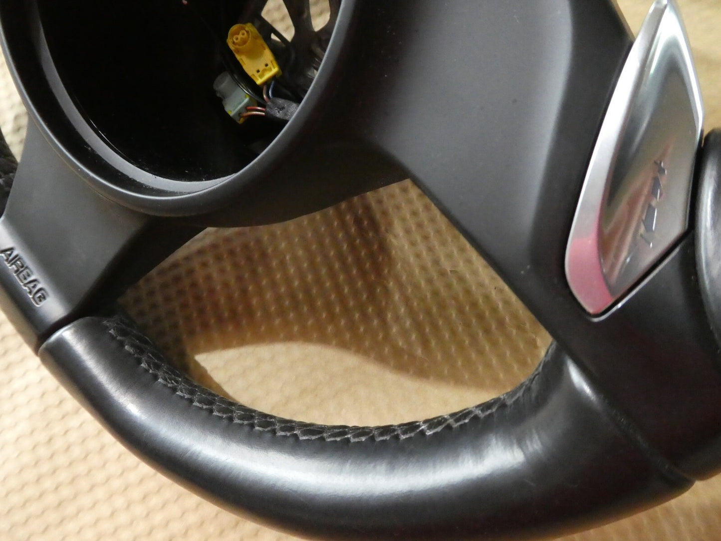 Porsche Panamer 970 Lenkrad Schwarz Leder 7PP419091AB A34 ORIGINAL gebraucht - Lederlenkrad