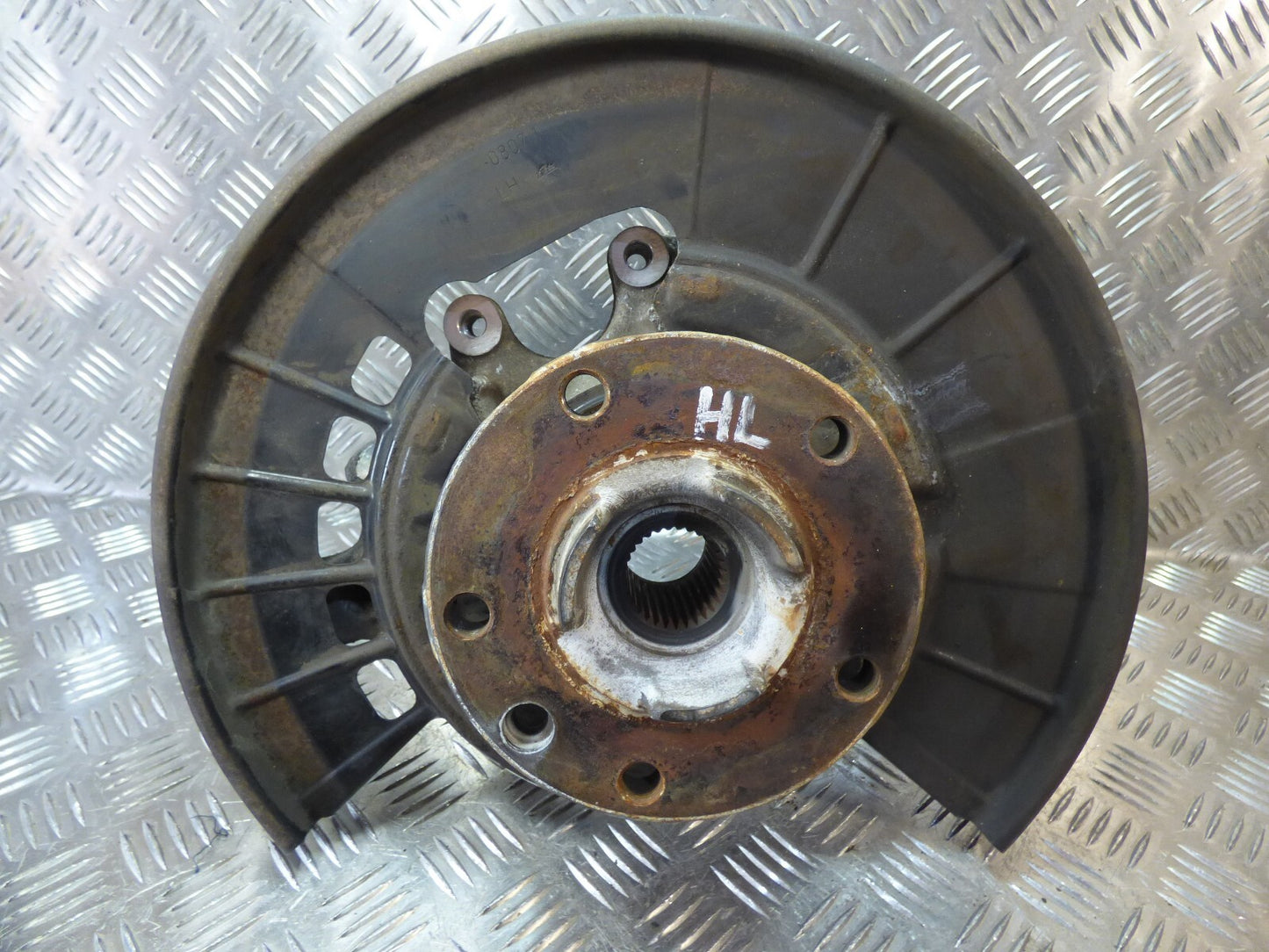 Porsche Cayenne II 92A hinten links 7P0609403D 7P0505435A ORIGINAL gebraucht - Achsschenkel