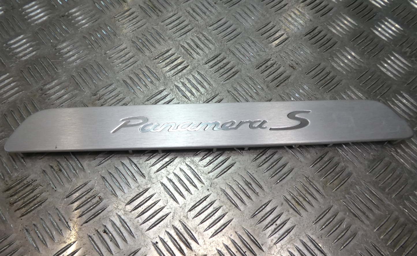 Porsche S 970 Einleger Einstiegsleiste hinten Aluminium gebürstet ORIGINAL gebraucht - Panamera