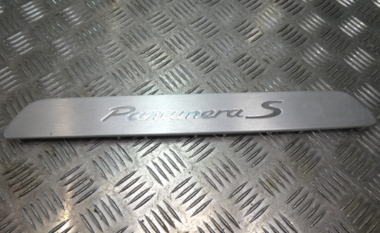 Porsche S 970 Einleger Einstiegsleiste hinten Aluminium gebürstet ORIGINAL gebraucht - Panamera