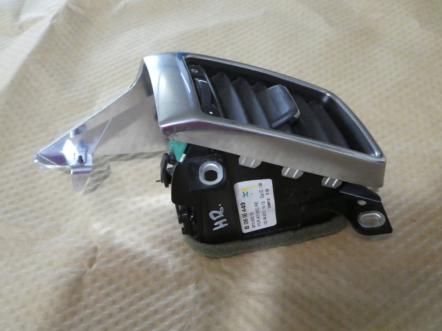 Porsche PANAMERA 970 Luftdüse hinten rechts silber schwarz * ORIGINAL gebraucht - 970553172