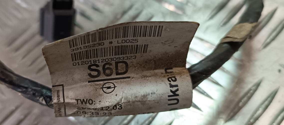 OPEL ASTRA K 1.4 2019 Kabelbaum Türeinbau Links Hinten ORIGINAL gebraucht - 39195230