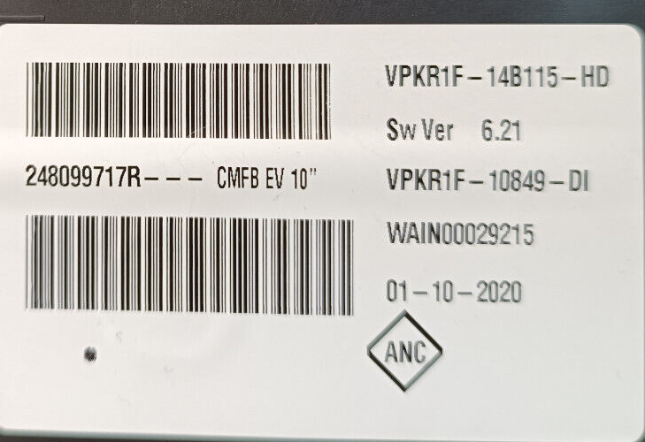 Renault Zoe 2022 Display Tacho Kombiinstrument Digitaltachon ORIGINAL gebraucht - 248099717R