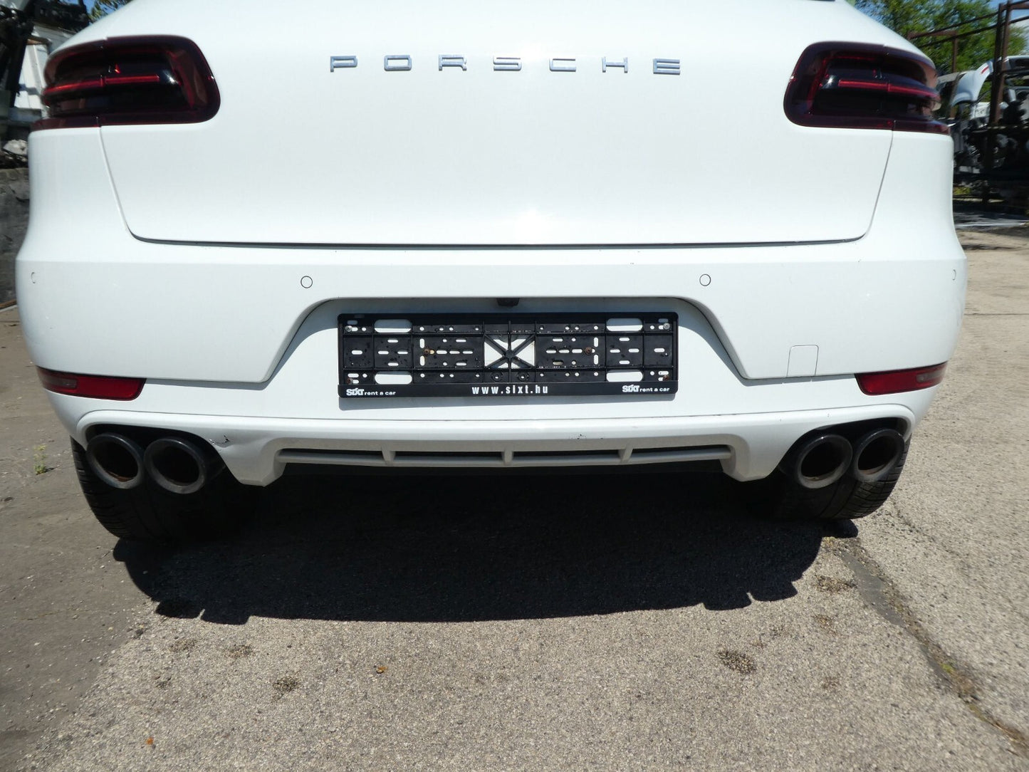 Porsche Macan 95B 2015 3.0 TDI Stoßstange hinten in Weiß ORIGINAL gebraucht - komplette