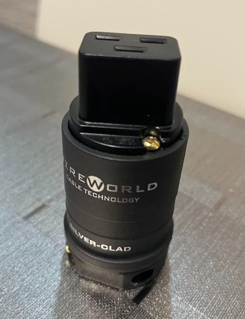 Silver-Clad OFC Copper 20A/250V Gerätestecker plug IEC C19 High-End ORIGINAL gebraucht - Wireworld