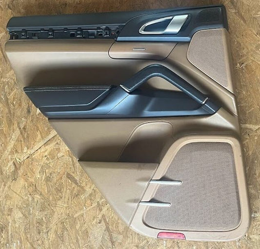 Porsche Cayenne II 92A Türverkleidung hinten links Cayen cognac ORIGINAL gebraucht - 7P5867211G