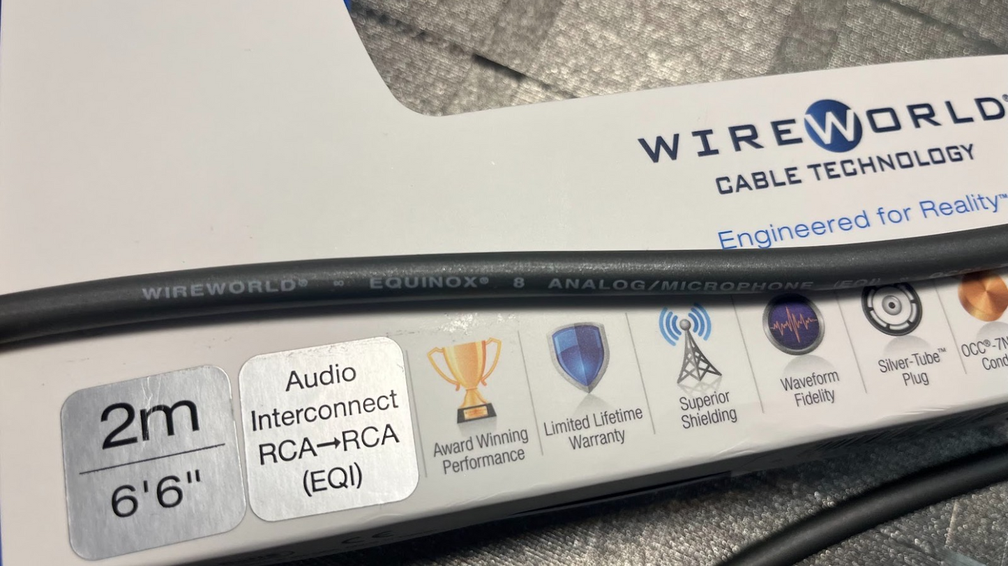 Equinox 8 Audio RCA ORIGINAL gebraucht - RCA Cinchkabe Interconnect 1 Paar 2m High-End ORIGINAL gebraucht - WireWorld