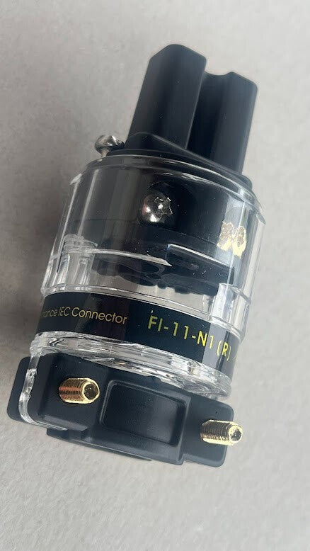 FI-11-N1 (R) Kaltgerätestecker Kaltgerätebuchse IEC C14 ORIGINAL gebraucht - FURUTECH