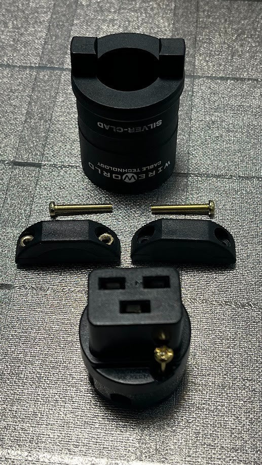 Silver-Clad OFC Copper 20A/250V Gerätestecker ORIGINAL gebraucht - plug IEC C19 High-End ORIGINAL gebraucht - Wireworld