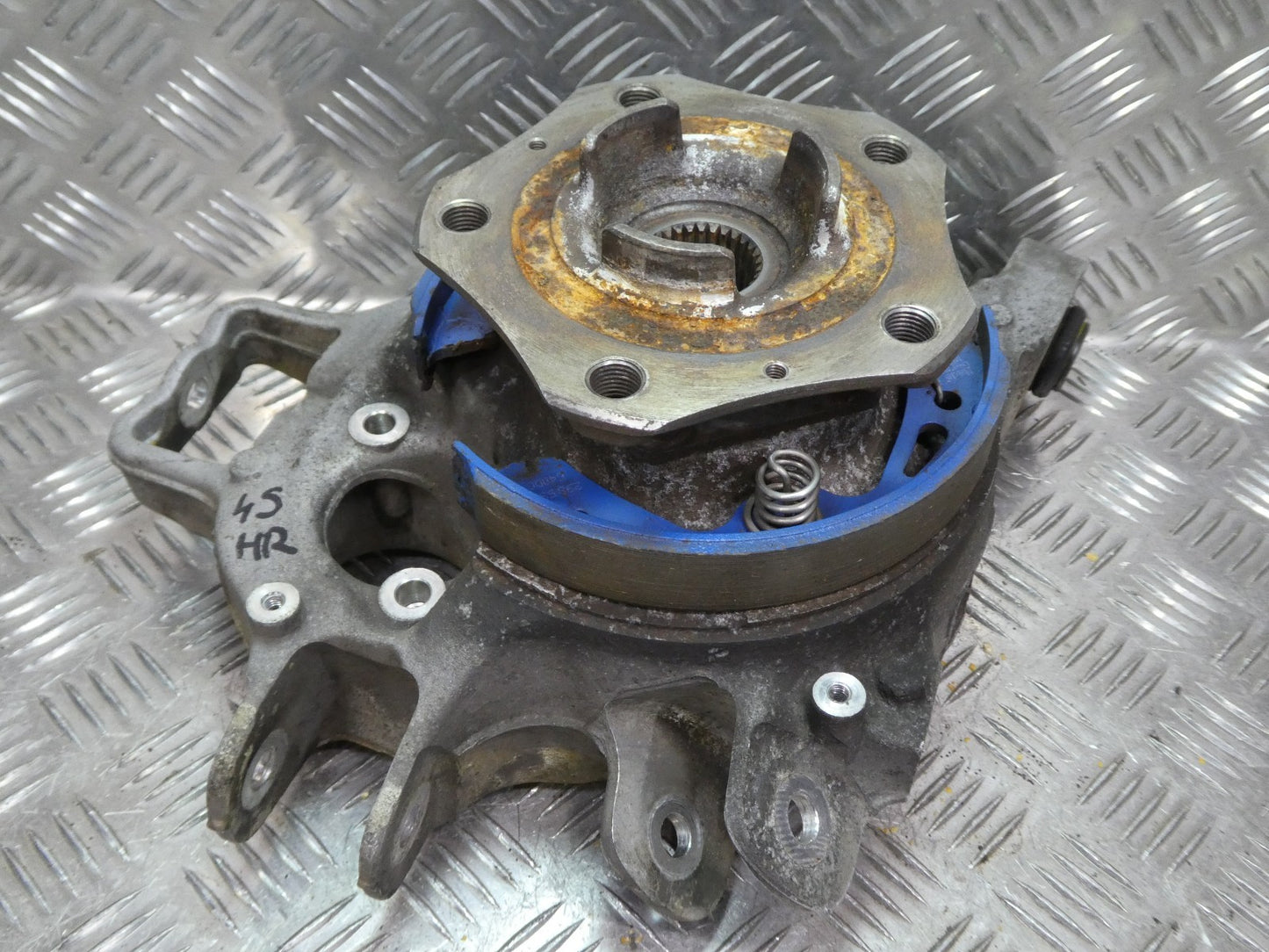 Porsche Panamera 970 Achsschenkel Radnabe + parkbremse hinten rechts ORIGINAL gebraucht - 97033161202