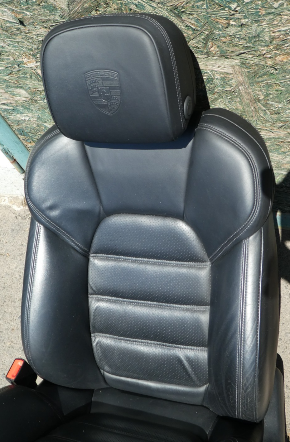 Porsche Macan 95B Schwarz Leder Sitze Vorne Links Verstellbarer Sitz ORIGINAL gebraucht - Elektrisch
