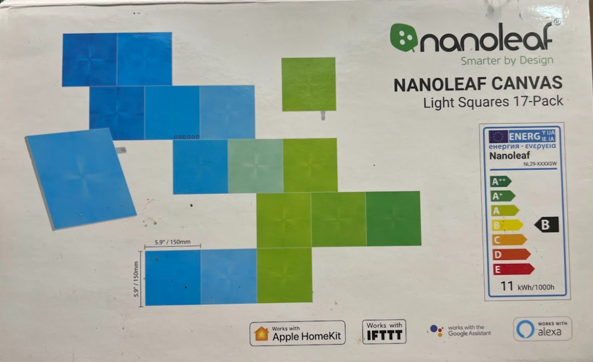Canvas 29-teiliges Set quadratische LED-Lichtpaneele ORIGINAL gebraucht - Nanoleaf