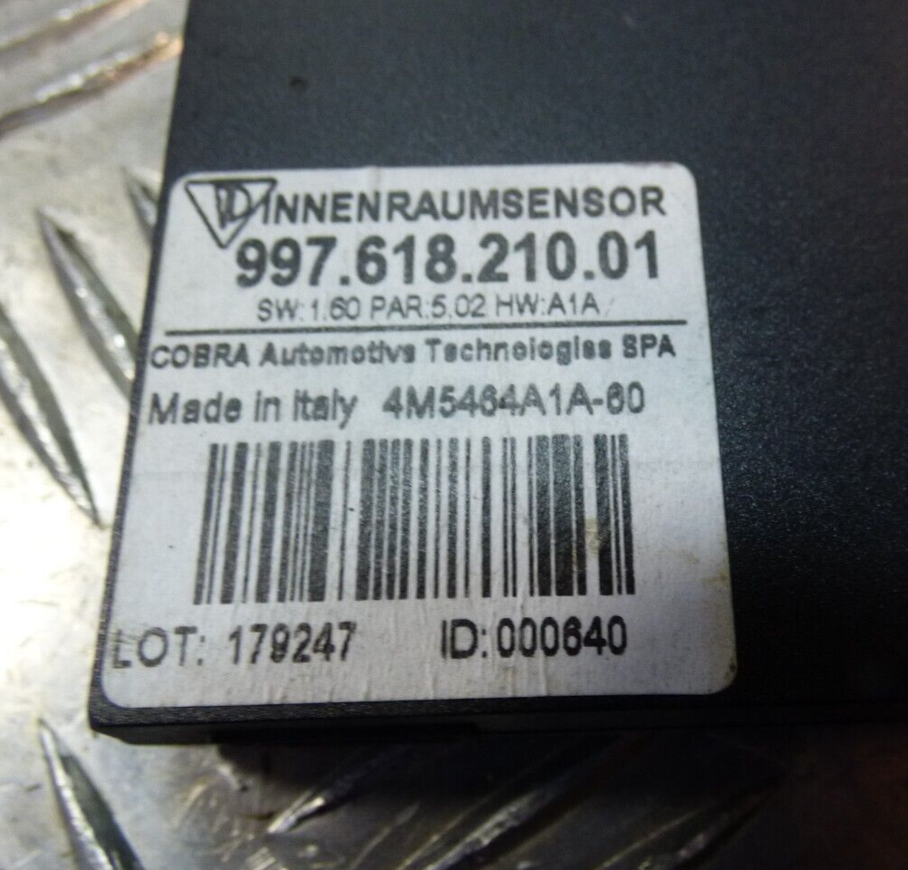 Porsche Boxster Cayman 987 997 911 Innenraumsensor Sensor Innenraum ORIGINAL gebraucht - 99761821001