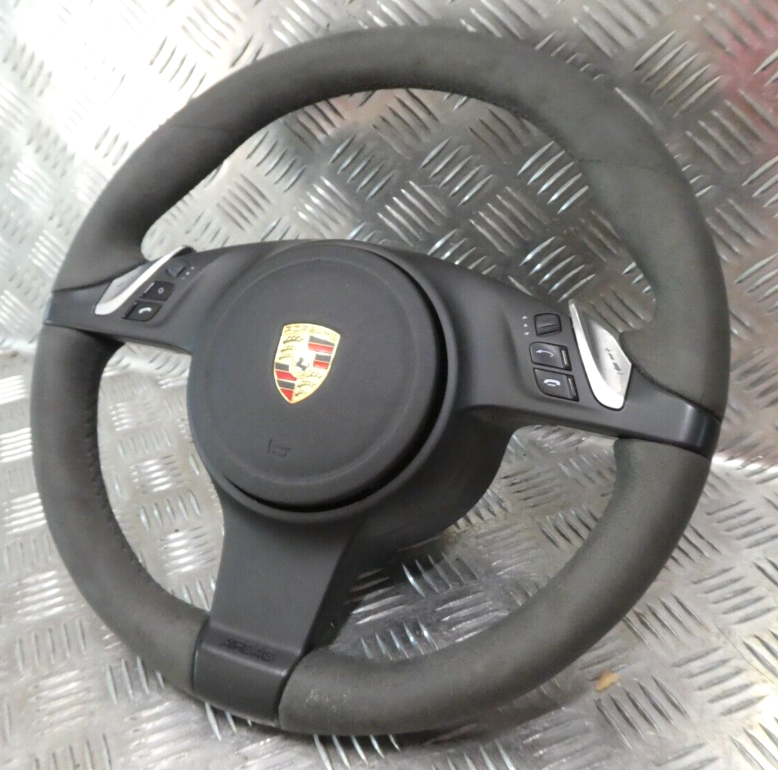 Porsche 970 Multifuntion AirBag Lenkrad Alcantara leaderlenkrad grau ORIGINAL gebraucht - Panamera