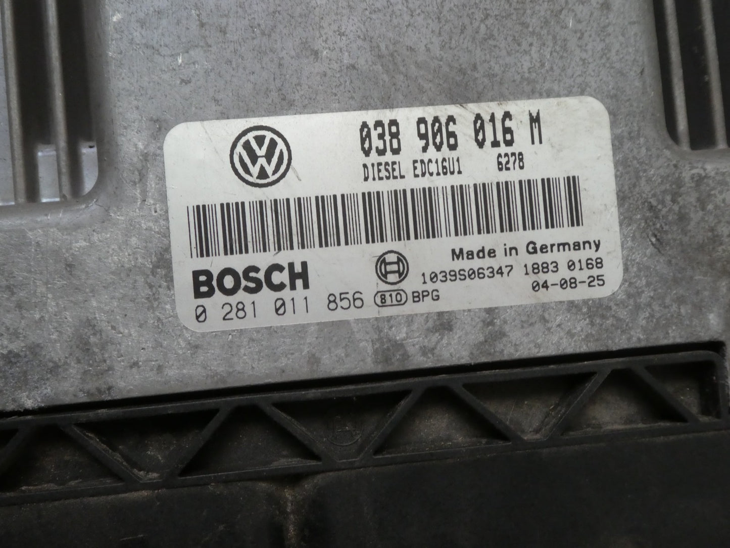 VW Transporter T5 MULTIVAN 2003-2016 Motorsteuergerät ECU 0281011856 ORIGINAL gebraucht - 038906016M