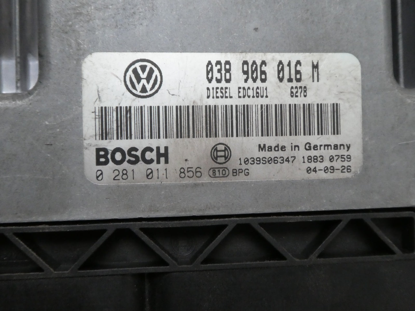 VW Transporter T5 MULTIVAN 2003-2016 Motorsteuergerät ECU 0281011856 ORIGINAL gebraucht - 038906016M