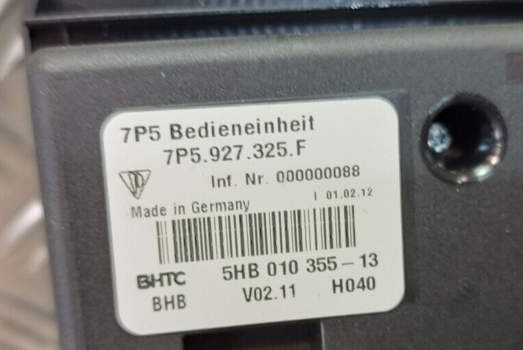 Porsche Cayenne S 92A Bedientklimaeinheit Mittel 7P5927325F 5HB010355 gebraucht - Original