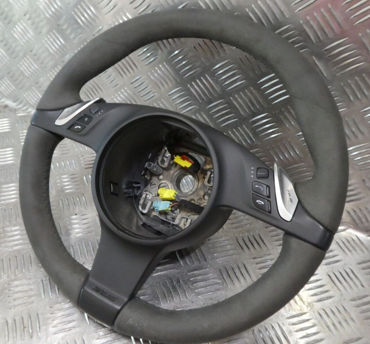 Porsche 970 Multifuntion AirBag Lenkrad Alcantara leaderlenkrad grau ORIGINAL gebraucht - Panamera