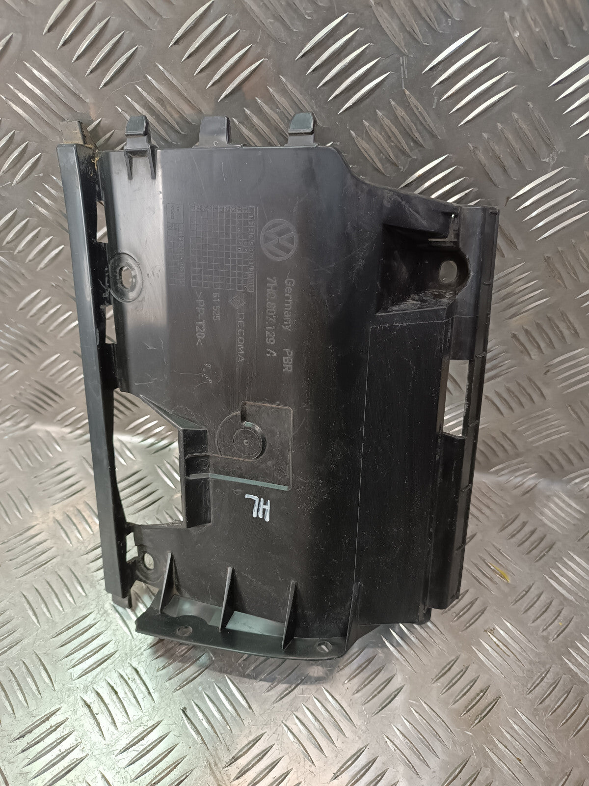 VW T5 1.9 TDI Blende Stoßstangenecke Halter Links 7H0807129A ORIGINAL gebraucht - Transporter