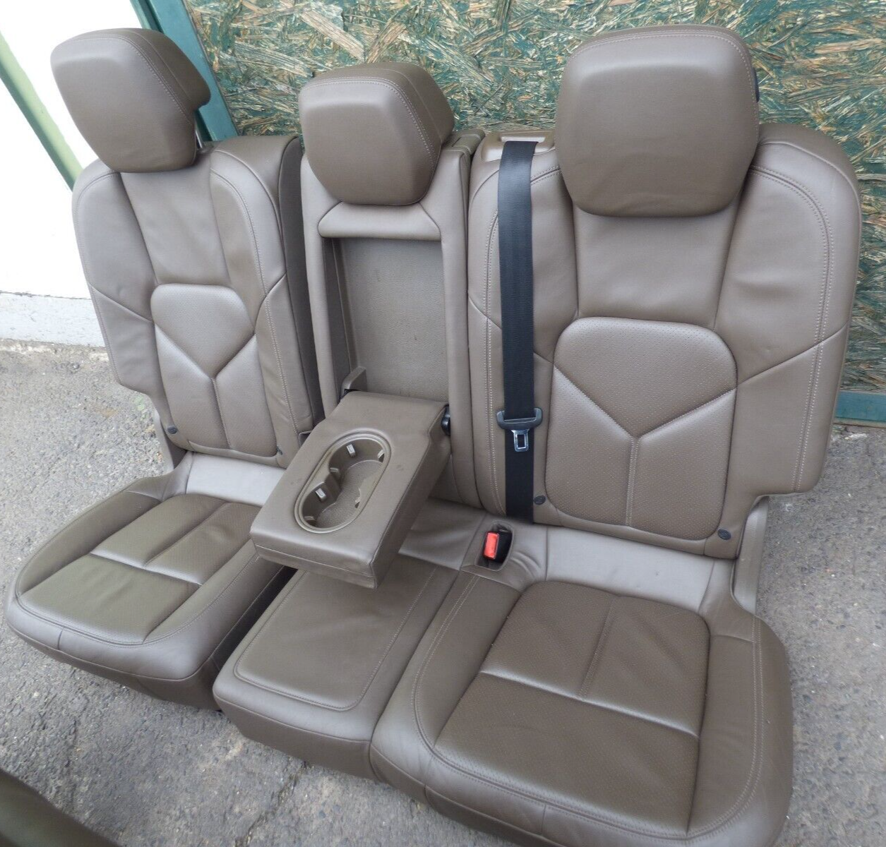 Porsche Cayenne 958 92A Hintere Sitze Ledersitze UMBRA Braun ORIGINAL gebraucht - Sitzbank