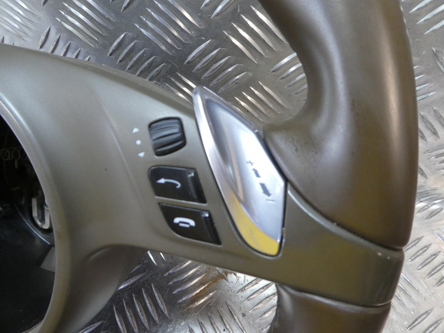 Porsche Cayenne 92A Leder Lenkrad Braun Umbra DE1 ORIGINAL gebraucht - 7PP419091AD