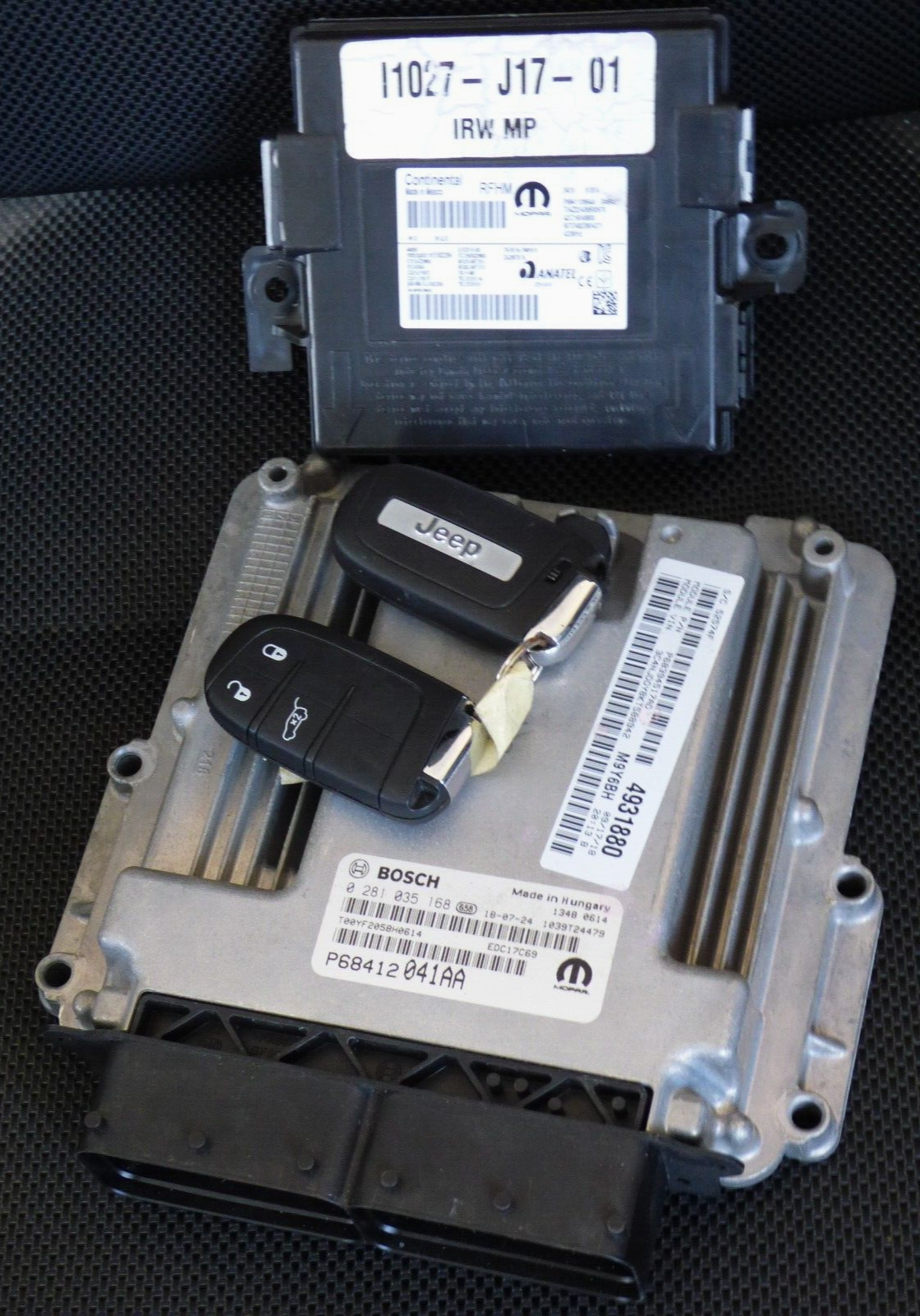 JEEP COMPASS II 2.0 Diesel Zündungs-Kit Motorsteuergerät Keyless 2 Zündschlüssel