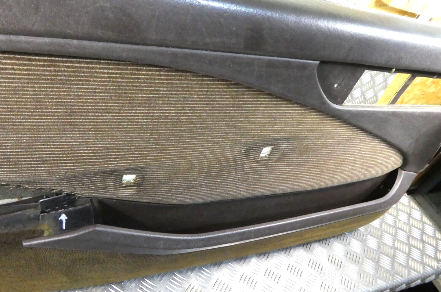 C126 W126 Coupe SEC Türverkleidung Türpappe Links beraun ORIGINAL gebraucht - Mercedes