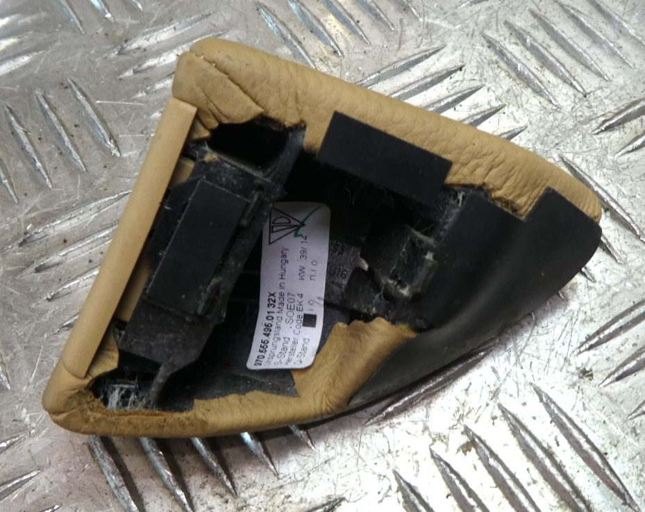 Porsche Panamera 970 Leder Abdeckung Armlehne vorne links Blende ORIGINAL gebraucht - 97055549501
