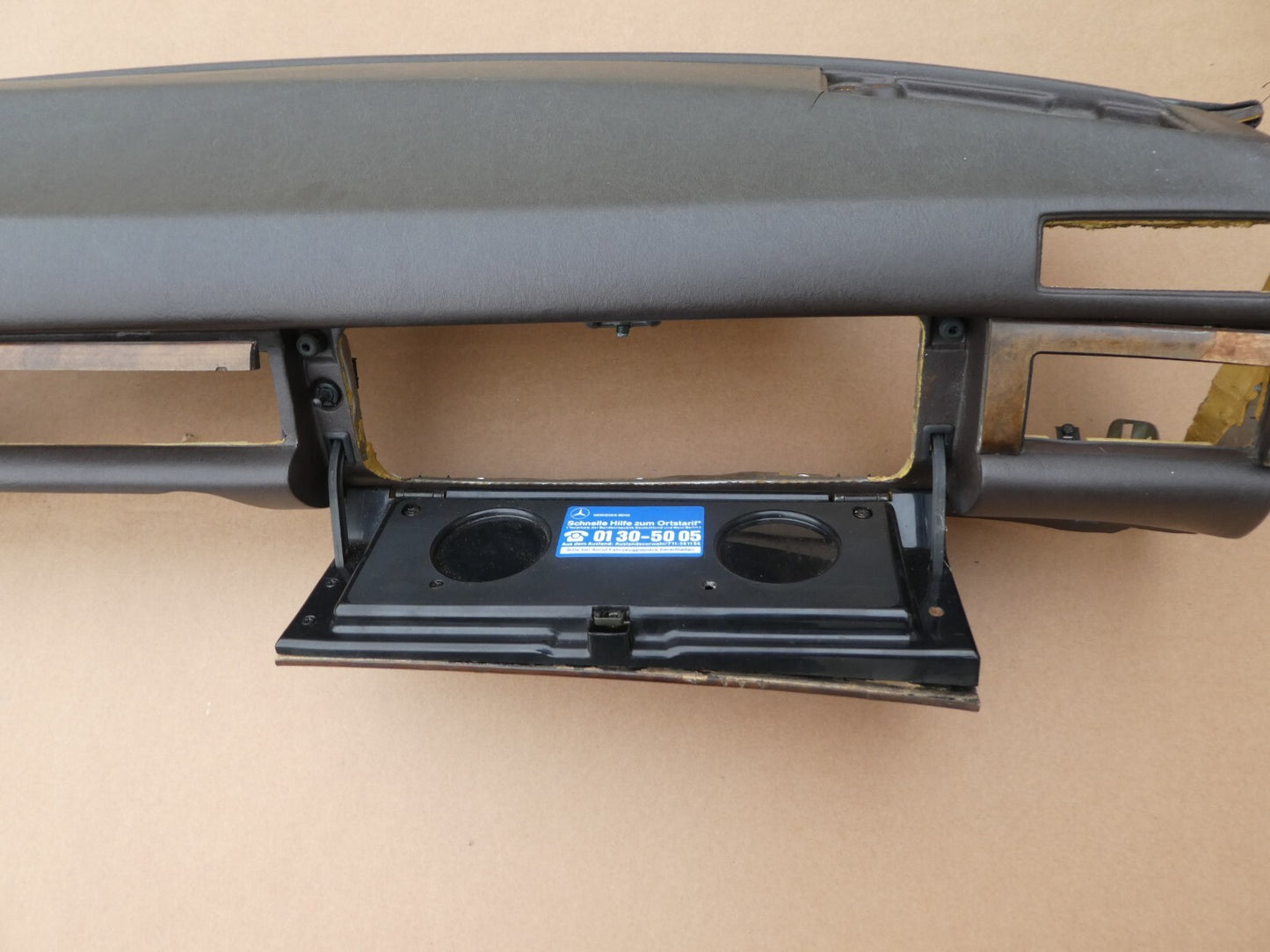 Mercedes-Benz C126 W126 Coupe SEC 1988 Armaturenbrett Cockpit ORIGINAL gebraucht - braun