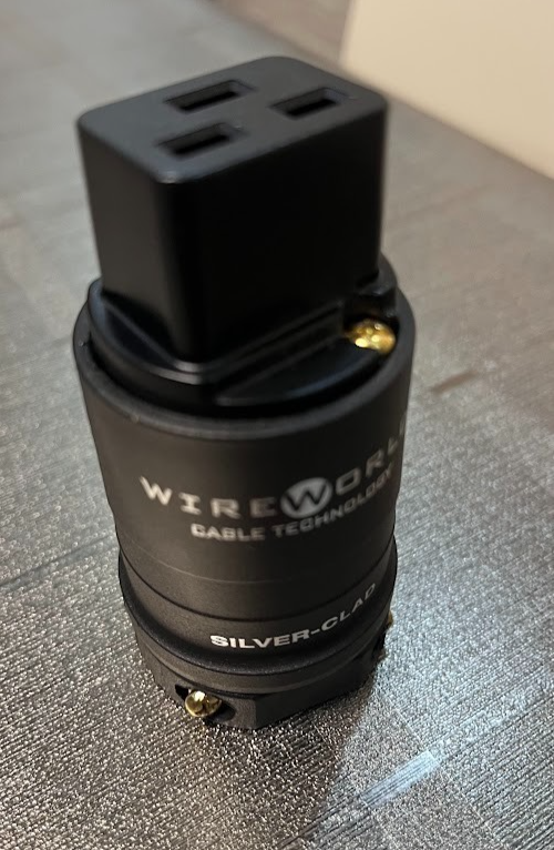 Silver-Clad OFC Copper 20A/250V Gerätestecker plug IEC C19 High-End ORIGINAL gebraucht - Wireworld