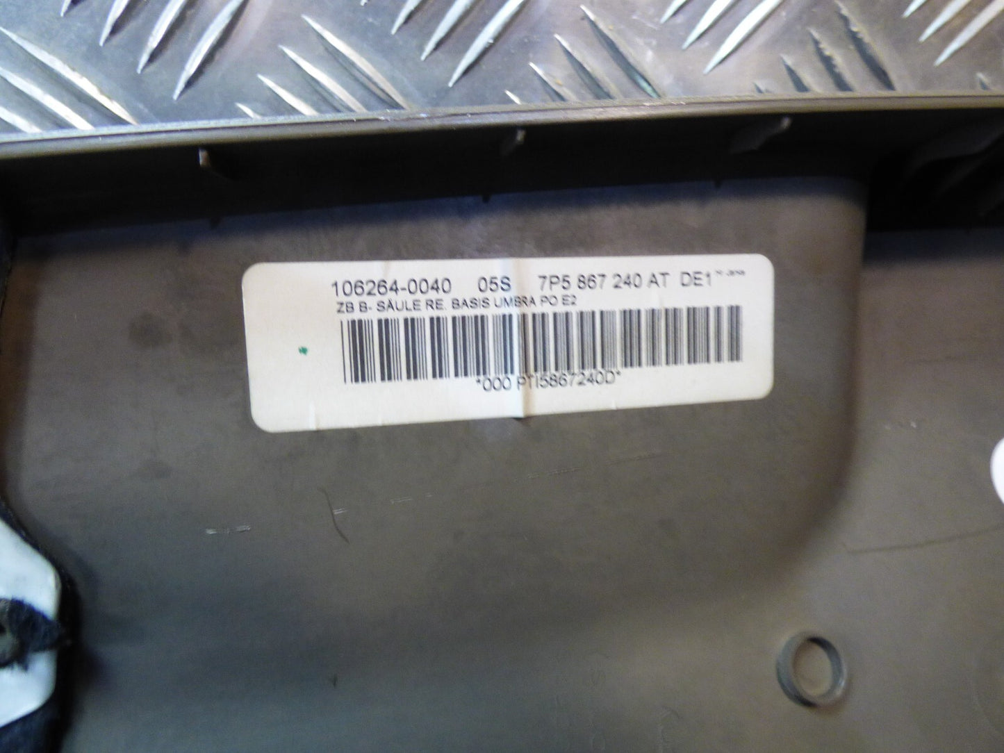 Orig Porsche Cayenne 92A Säulenverkleidung B-Säule rechts Braun ORIGINAL gebraucht - 7P5867240