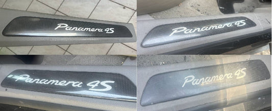 Porsche 970 4S Einstiegsleiste Dekorleiste Satz Carbon ORIGINAL gebraucht - PANAMERA