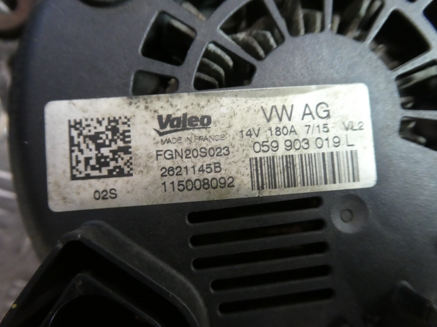 PORSCHE MACAN 2014-2018 3.0 TDI Lichtmaschine Generator 180A ORIGINAL gebraucht - 059903019L