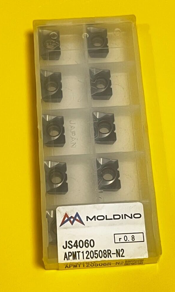 10 MOLDINO zum Fräsen 120508R-N2 JS4060 r 0.8 Neu 065025 1C486XZB ORIGINAL gebraucht - Wendeplatten